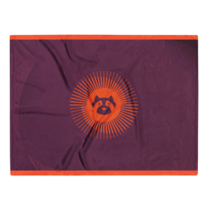 Resolute Raccoon Throw Blanket