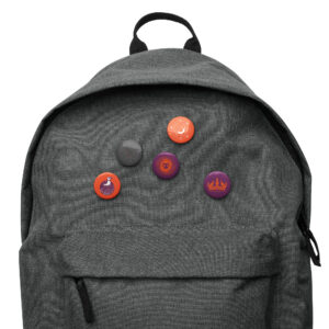 Ubuntu Mascot Button Set — 5 Iconic Releases